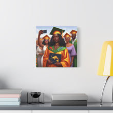 Load image into Gallery viewer, Graduation Canvas Art, Celebratory Wall Decor, College Graduation Gift, Personalized Room Decoration, Unique Art for Graduates
