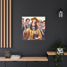 Load image into Gallery viewer, Graduation Canvas Art, Personalized Gift, Wall Decor, Student Art, Custom Framed Print, Graduation Celebration Decor
