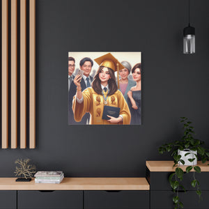 Graduation Canvas Art, Personalized Gift, Wall Decor, Student Art, Custom Framed Print, Graduation Celebration Decor