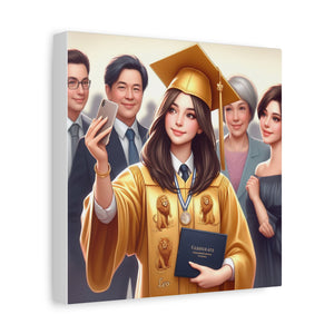Graduation Canvas Art, Personalized Gift, Wall Decor, Student Art, Custom Framed Print, Graduation Celebration Decor