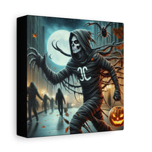 Load image into Gallery viewer, Spooky Halloween Wall Art Canvas, Creepy Decor for Haunted Houses, Trick or Treat Wall Hanging, Frightening Artwork, Seasonal Home Decor
