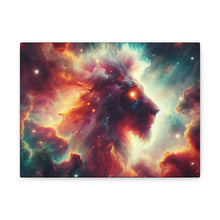Load image into Gallery viewer, Cosmic Lion Canvas Art, Galaxy Decoration, Home Decor, Inspirational Wall Art, Gift for Lion Lovers, Space Art Print

