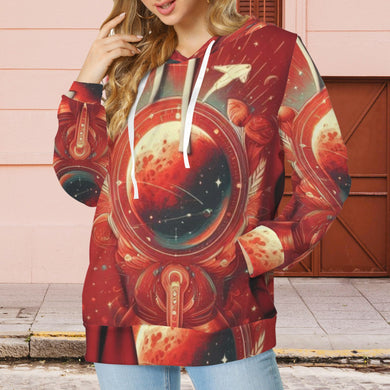 Design 97222521 Aries Women's Drawstring Pocket Hoodie