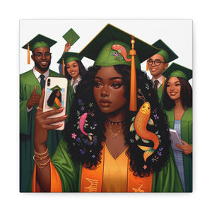 Graduation Celebration Canvas Print, Modern Art for Graduates, Unique Gift for Student, Home Decor, Thoughtful Graduation Gift