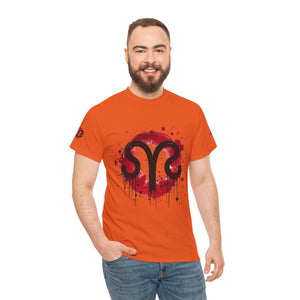 Bold Graphic Aries T-Shirt, Unisex Tee for Astrology Lovers, Unique Gift for Birthdays, Casual Wear, Statement Piece