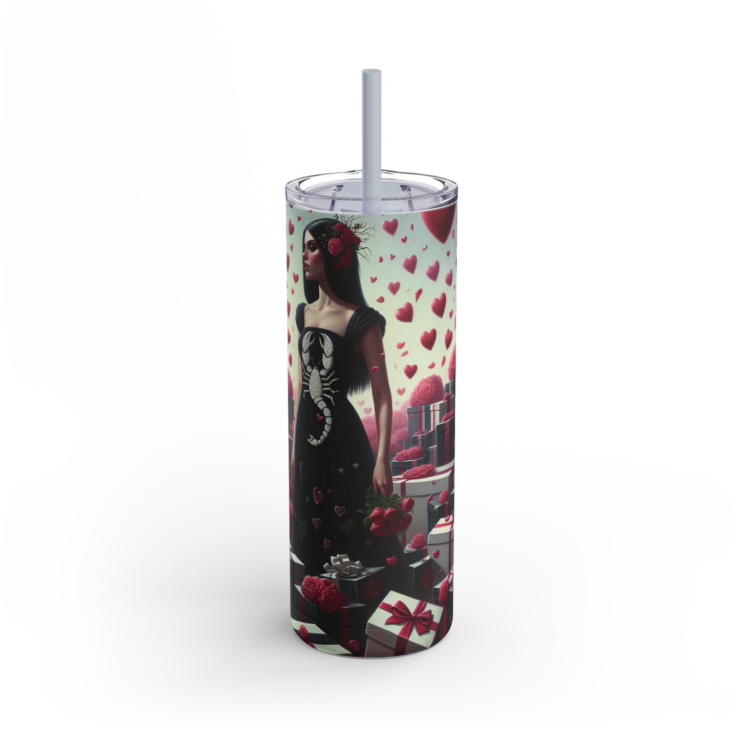 My Scorpio Valentine (2) Maars Maker Skinny Matte Tumbler, 20oz