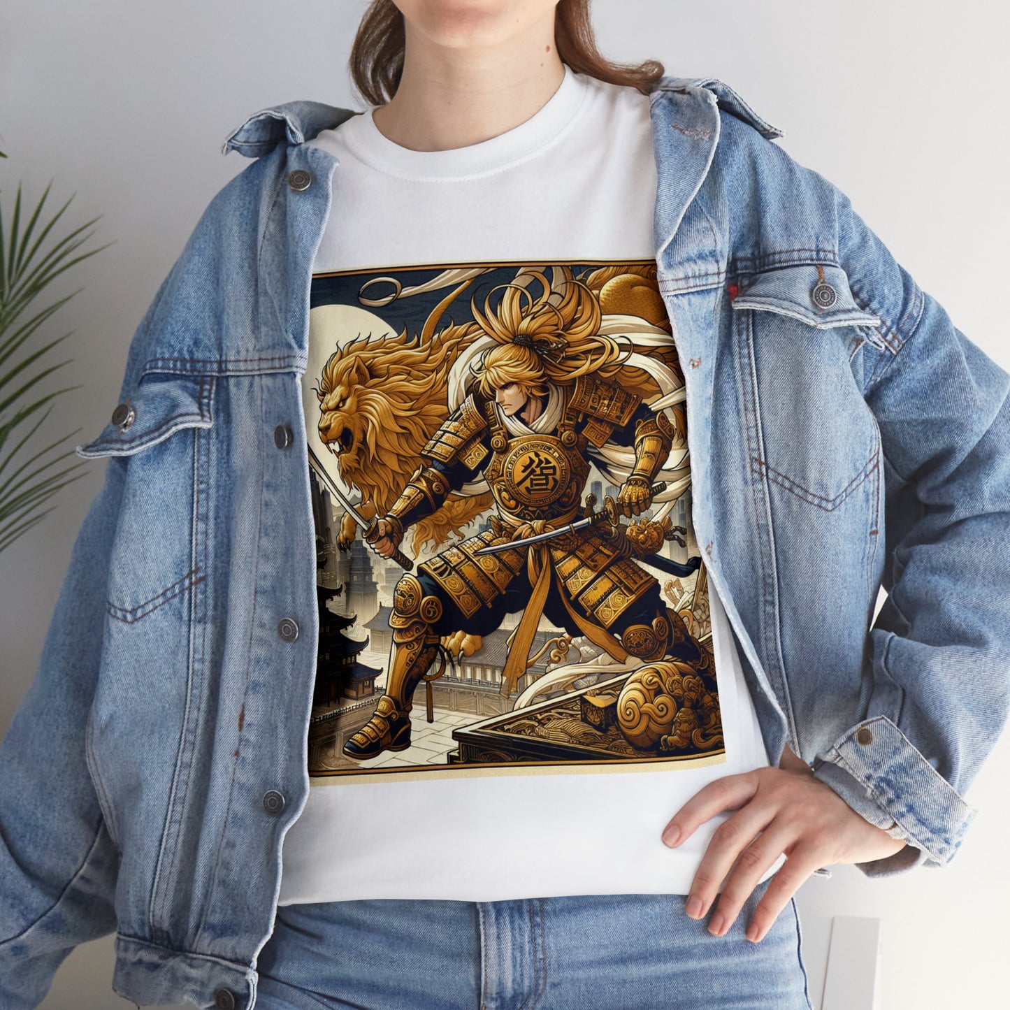 Samurai Leo (1) Unisex Heavy Cotton Tee