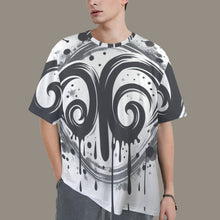 Load image into Gallery viewer, Capricorn Round Neck Loose T-Shirt (Inky Splatter)
