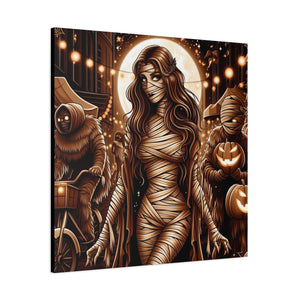 Canvas Wall Art: Halloween Virgo Astrology Mummy