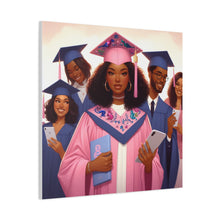 Load image into Gallery viewer, Graduation Wall Art Print, Personalized Canvas, Unique Gift for Grads, Academic Celebration Decor, Student Artwork, Matte Canvas
