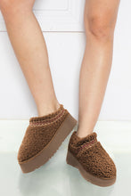 Load image into Gallery viewer, White Embroidered Sherpa Plush Thick Sole Winter Slippers
