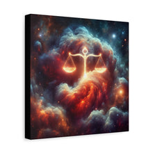 Load image into Gallery viewer, Cosmic Balance Canvas Wall Art - Celestial Decor, Zodiac Gift, Space Wall Art, Libra Astrology, Home Aesthetic
