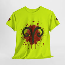 Load image into Gallery viewer, Aries Inspired Unisex Heavy Cotton Tee | Astrology Shirt, Zodiac Apparel, Gift for Astrology Lovers, Rambunctious Spirit T-Shirt, [...]
