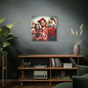 Custom Graduation Canvas Print, Family Portrait Wall Art, Celebrate Achievements, Perfect Gift for Graduates, Aries Zodiac Decor