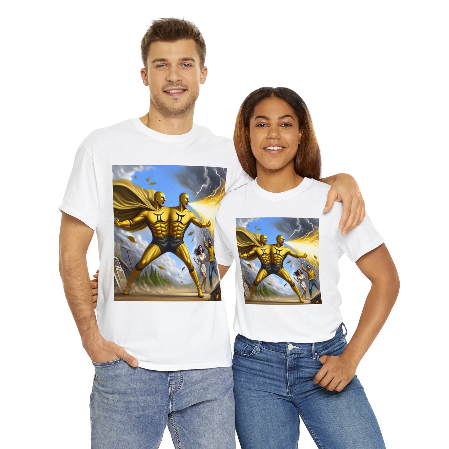 Gemini Father's Day (6) Unisex Heavy Cotton Tee