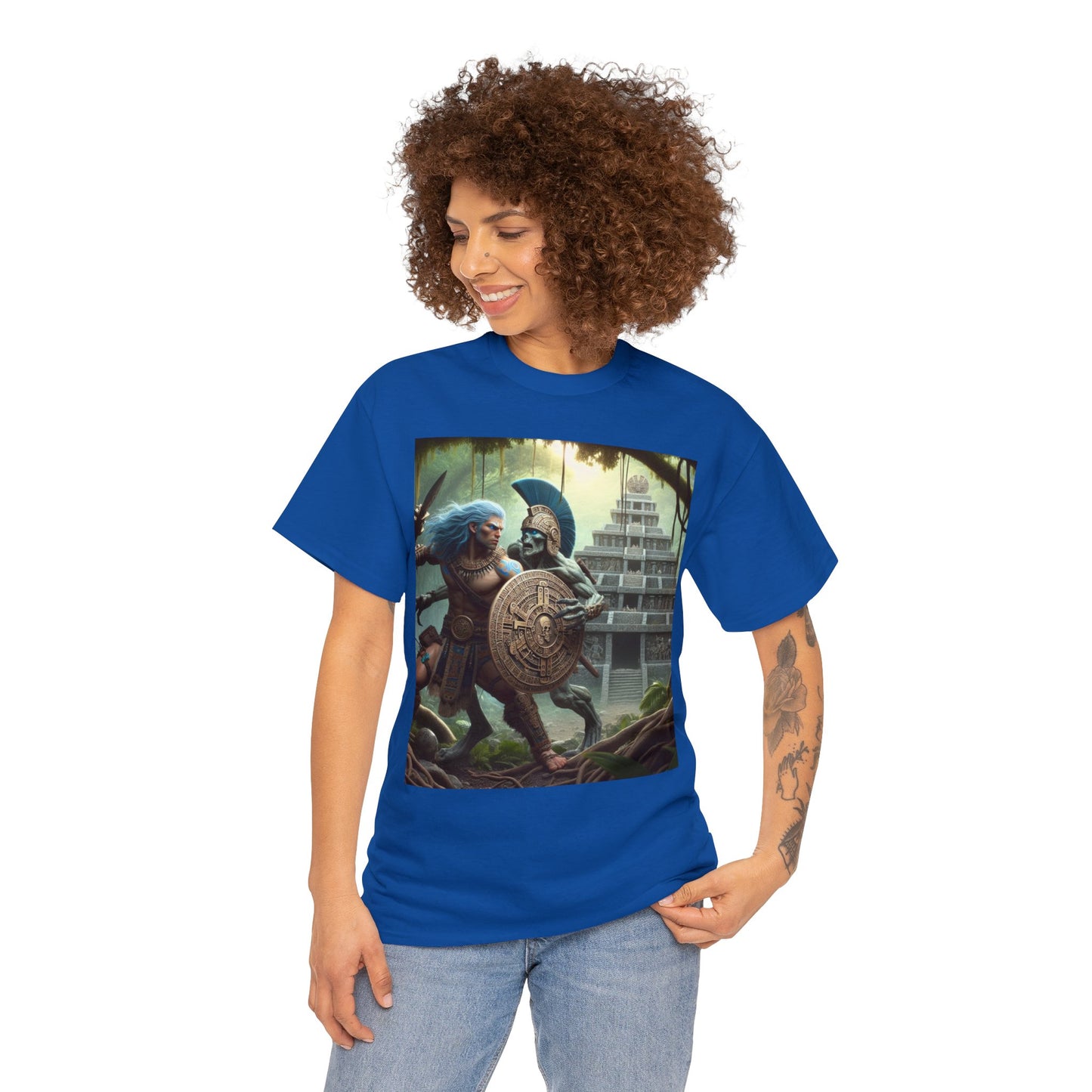 Aquarius Aztec (1) Unisex Heavy Cotton Tee