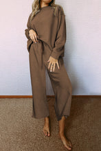 Load image into Gallery viewer, Khaki Ultra Loose Textured 2pcs Slouchy Outfit
