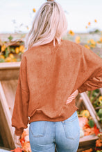 Load image into Gallery viewer, Brown Drop Shoulder Crew Neck Pullover Sweatshirt
