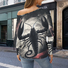Load image into Gallery viewer, Designer (38) Scorpio Casual Long Batwing Sleeve Off Shoulder Sweater
