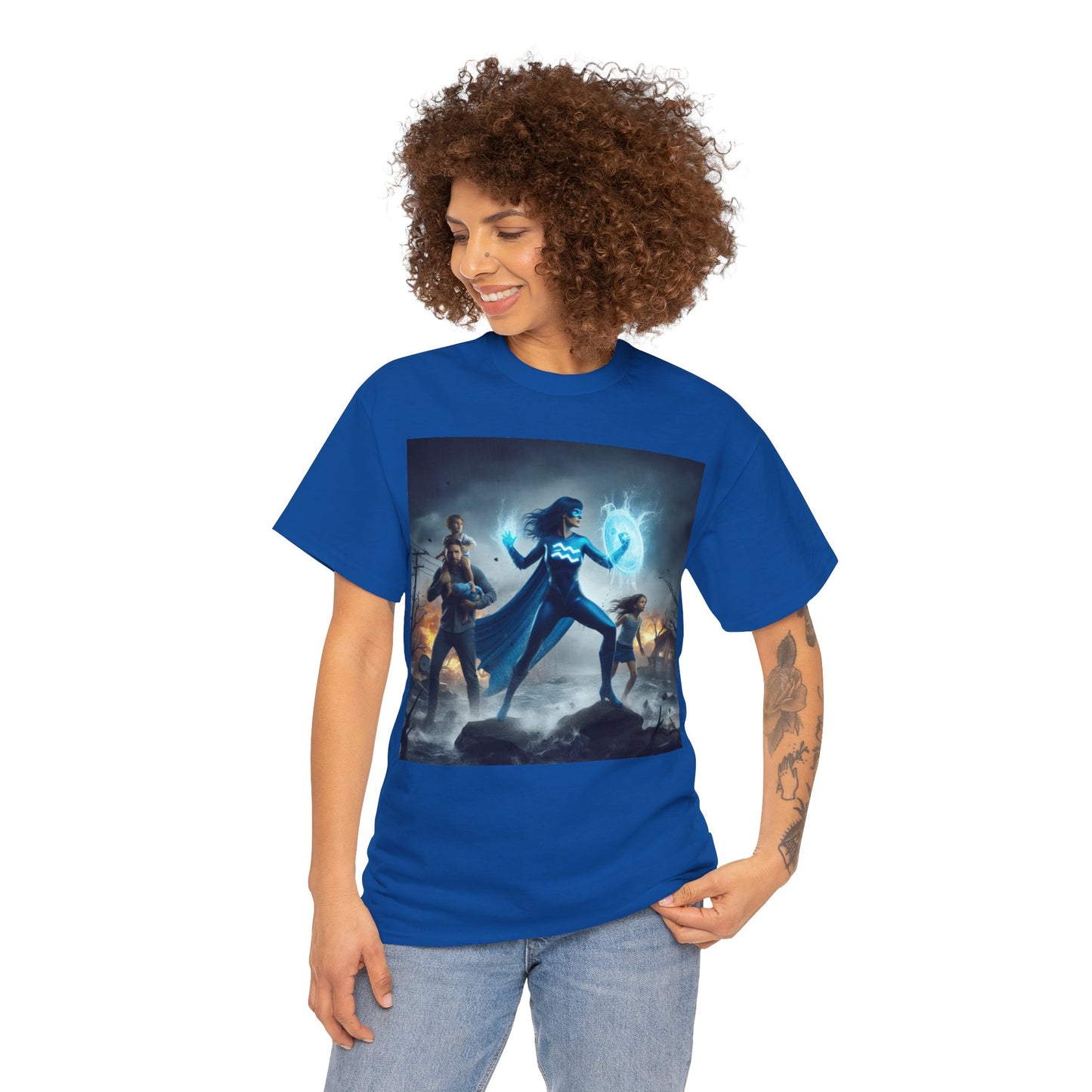 Aquarius Mother's Day (5) Unisex Heavy Cotton Tee