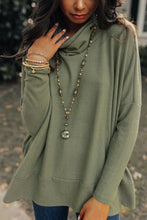 Load image into Gallery viewer, Black Cowl Neck Shift Tunic Top

