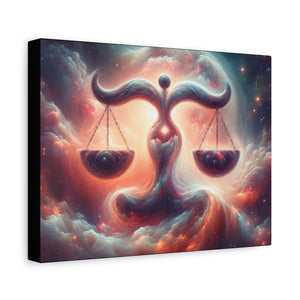 Cosmic Balance Canvas, Wall Art, Astrology Decor, Libra Artwork, Spiritual Decor, Home Decor