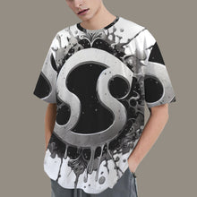 Load image into Gallery viewer, Cancer Round Neck Loose T-Shirt (Inky Splatter) 4
