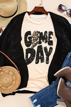 Load image into Gallery viewer, Khaki Game Day Rugby Football Season Leopard Lightning T Shirt
