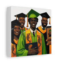 Load image into Gallery viewer, Graduation Canvas Print, Celebratory Artwork for Graduates, Stylish Home Decor, Gift for Graduates, Unique Wall Art
