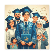 Load image into Gallery viewer, Graduation Celebration Stretched Canvas, Custom Wall Art, Gift for Graduates, Family Home Decor, Art for Special Occasions
