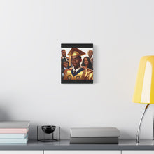 Load image into Gallery viewer, Graduation Celebration Canvas Print, Wall Art for Graduates, Custom Home Decor, Graduation Gift, College Hero Portrait, Family Love Display

