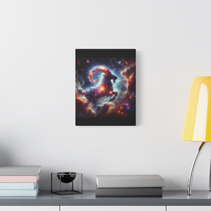 Stretched Canvas Print, Cosmic Goat Art, Zodiac Decor, Aries Gift, Astrological Wall Art, Astrology Home Decor