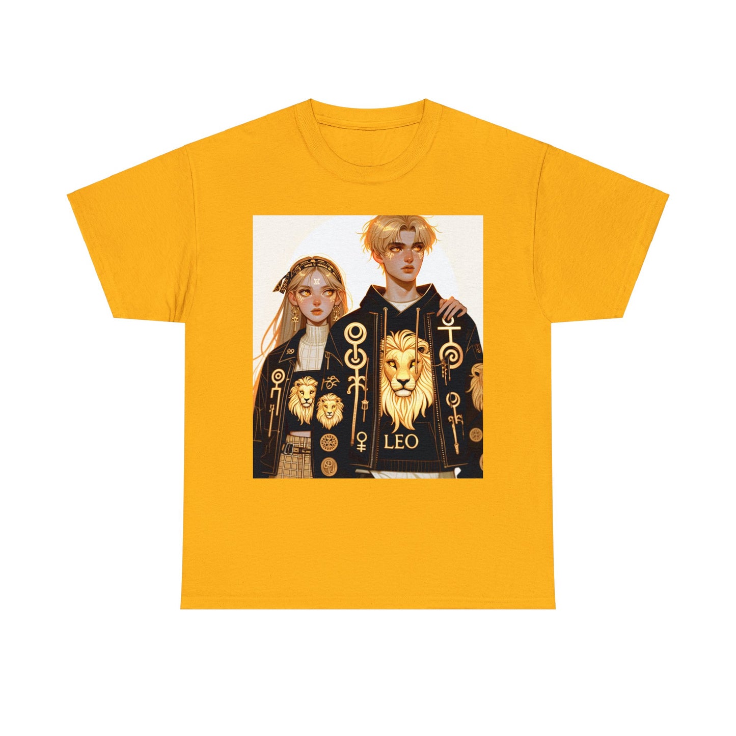 Unisex Leo Couple (3) Heavy Cotton Tee