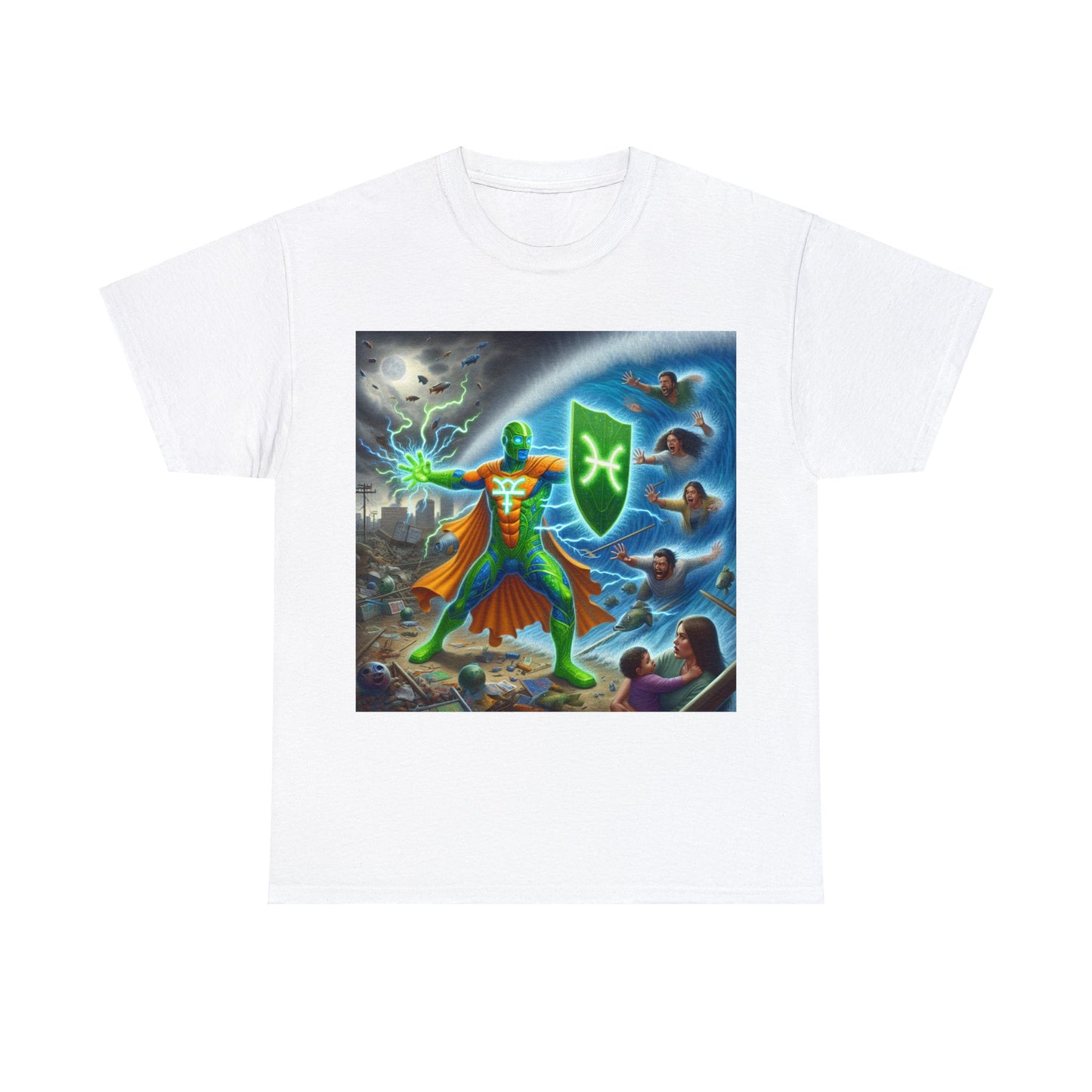 Pisces Father's Day (2) Unisex Heavy Cotton Tee