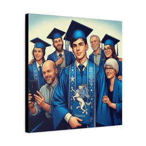 Graduation Canvas Wall Art, Personalized Graduation Gift, Family Celebration Decor, High School Graduation, College Graduation