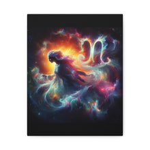 Load image into Gallery viewer, Galactic Zodiac Virgo Canvas Art, Astrology Decor, Horoscope Wall Art, Cosmic Home Decor, Celestial Gift for Space Lovers
