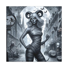 Load image into Gallery viewer, Canvas Print - Halloween Capricorn Astrology Mummy
