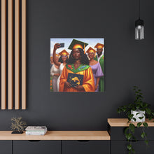 Load image into Gallery viewer, Graduation Canvas Art, Celebratory Wall Decor, College Graduation Gift, Personalized Room Decoration, Unique Art for Graduates
