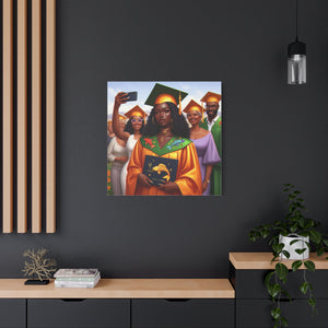 Graduation Canvas Art, Celebratory Wall Decor, College Graduation Gift, Personalized Room Decoration, Unique Art for Graduates