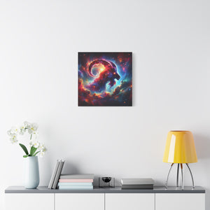 Cosmic Aries Ram Canvas Art, Galaxy Wall Decor, Astrology Gift, Stretched Canvas, Home Decor, Celestial Artwork