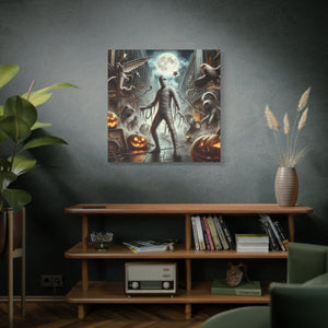 Spooky Mummy Art Canvas Print | Halloween Home Decor, Fall Wall Art, Unique Gift, Framed Mummy Artwork, Creepy Halloween Decor