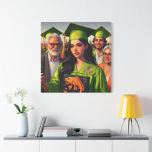 Load image into Gallery viewer, Graduation Canvas Print, Personalized Gift, Wall Art for Graduate, Celebration Decor, Matriculation Memory
