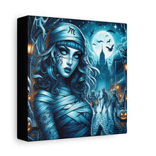 Load image into Gallery viewer, Mystical Mummy Canvas Art | Gothic Home Decor, Halloween Wall Art, Witchy Gift, Unique Art Print, Spooky Vibes, Mummy Themed Decor
