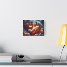 Load image into Gallery viewer, Cosmic Balance Canvas Wall Art - Celestial Decor, Zodiac Gift, Space Wall Art, Libra Astrology, Home Aesthetic

