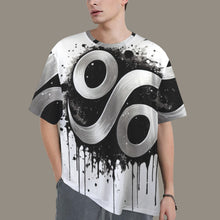 Load image into Gallery viewer, Cancer Round Neck Loose T-Shirt (Inky Splatter) 2
