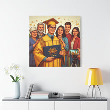 Load image into Gallery viewer, Graduation Canvas Wall Art, Family Celebration Decor, Gift for Graduates, Home Decoration, Personalized Memory
