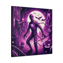Load image into Gallery viewer, Halloween Wall Art, Spooky Canvas, Gothic Home Decor, Haunted House Decor, Mummy Artwork, Creepy Wall Hanging
