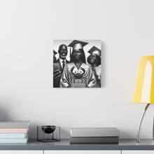 Load image into Gallery viewer, Graduation Family Canvas Art, Graduation Gift, Wall Decor, Education Celebration, Black History Month, Motivational Art
