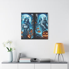 Load image into Gallery viewer, Aquarius Halloween Canvas Wall Art, Spooky Decor, Unique Gift, Home Decoration, Witch Theme Art, Perfect for Fall, Mysterious Vibe
