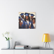 Load image into Gallery viewer, Graduation Canvas Print, Family Celebration Wall Art, Gift for Grads, Personalized Decor, Graduation Ceremony Keepsake
